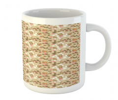 Vintage Look Leaves Mug