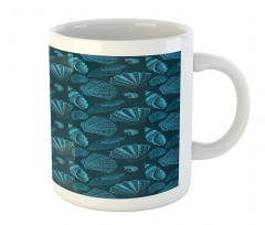 Underwater Sea Shells Art Mug