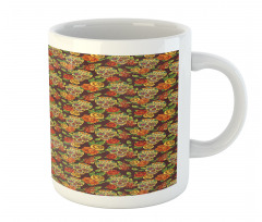 Diamond Flowers Leaves Mug