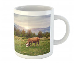 Cows Grazing in Meadow Mug