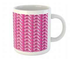 Pink Color Palette Leaves Mug