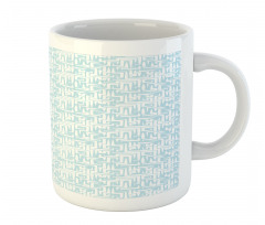 Abstract Maze Style Motif Mug