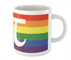 Number on Rainbow Colors Mug