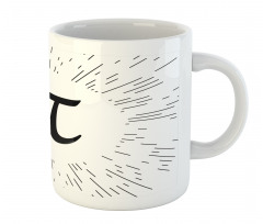 Monochromatic Simple Number Sign Mug