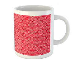 Snowflake Motif with Dots Mug