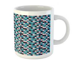 Grunge Half Rounds Motif Mug