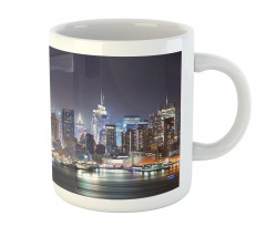 Manhattan Skyline at Night Mug