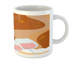 Rose Wine Bottle Cartoon Mug