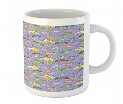 Unicorns Flying in Sky Mug