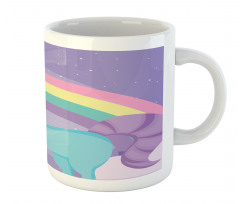 Nursery Rainbow Pony Art Mug