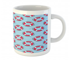 Lifebuoys in Ocean Mug