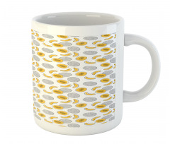 Monochrome Fruit Sketch Art Mug