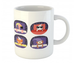 Pattern Sleeping Animal Mug