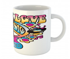 Peace Love Vinyl Music Mug