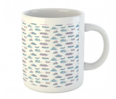 Watercolor Boats Sailing Mug