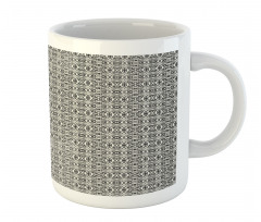 Monochrome Abstract Floral Mug