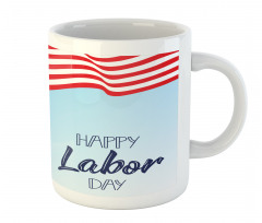 Waving Flag and Wording Mug