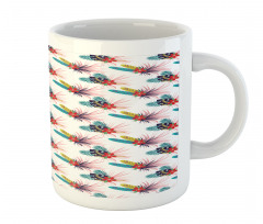 Tropical Leaves Wild Flower Mug