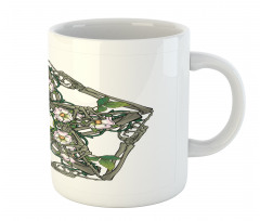 Skeleton Bones and Flowers Mug