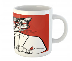 Funny Businessman Cat Suit Mug