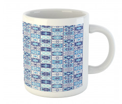 Floral Motif Squares Mug