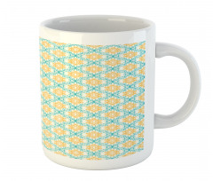 Thin Line Curlicue Damask Mug