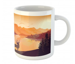 Bird Mountain Reindeer Mug