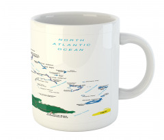 Bahamas Map Beach Ocean Mug