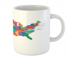 USA Map with States Mug