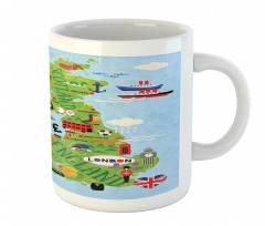 Maps of Britain Ireland Mug