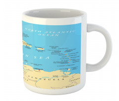 Caribbean Capitals Map Mug