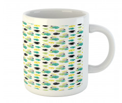 Monstera Leaves Parrots Mug