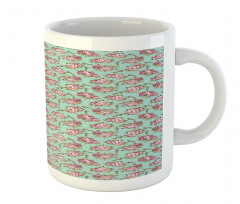 Classical Pastel Tone Floral Mug