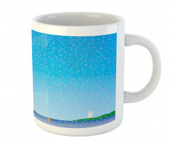 Floral Rain on Sea Mug