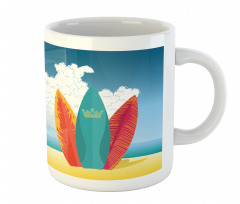 Surfboards on Coast Mug