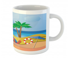 Paper Cut Art Seaside Mug