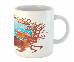 Seashells and Red Coral Mug