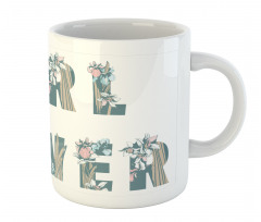 Girl Power Floral Art Mug