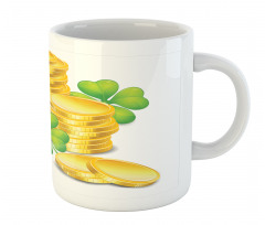 Coins and 4 Leaf Shamrock Mug