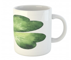 Watercolor Shamrock Leaf Art Mug