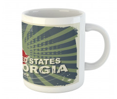 Grunge Wording Peach State Mug