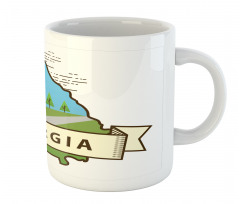 Digital Geometric Map Scene Mug