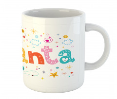 Colorful Smiley Calligraphy Mug