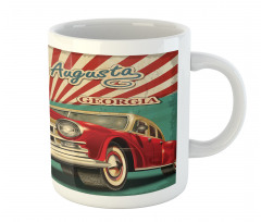 Grunge Retro Car Sunburst Mug