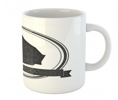 Monochrome Round Pattern Mug