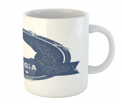 Grungy Map Silhouette Mug