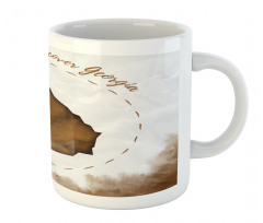 Grunge Airplane Circling Mug