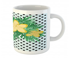 Exotic Flower Polka Dots Mug