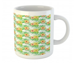 Equatorial Floral Leaves Mug