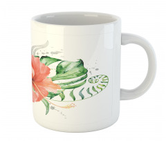 Grunge Watercolor Flower Mug